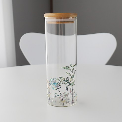 두리가온 자개 내열유리 양념통 4호 포레스트, 520ml, 1개
