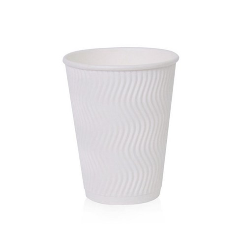 칼라컵 3중 단열 웨이브 종이컵 화이트 360ml 250p, 1개