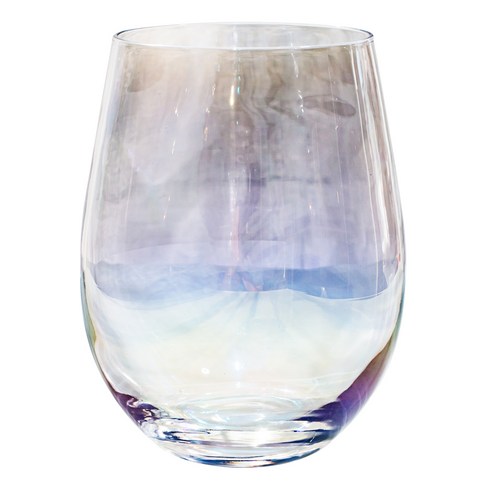 칼딘 오로라 홀로그램 유리컵 언더락 580ml, 혼합색상, 1개