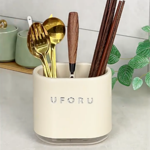 유포유 해피위더스 물빠짐 수저통, 1개