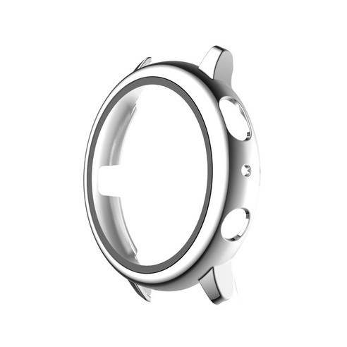 루아러블 갤럭시워치 액티브2 강화유리 올인원 풀커버 보호케이스 40mm, 실버