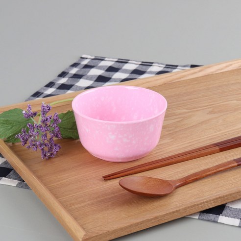 레트로 분식그릇 떡볶이 핑크팝 한식공기, 핑크, 10개