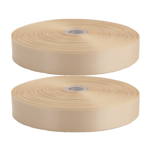 아이엔피 공단리본 25mm 2p, 치즈 연노랑(25A062), 90m