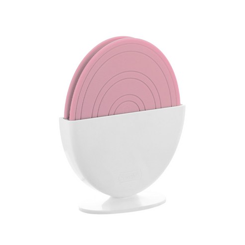 메이페어 실리콘 에그 냄비받침 2p + 정리대 세트, 핑크(냄비받침), 1세트