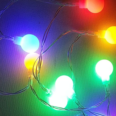 레이스빈 USB형 LED 앵두전구 20p, 컬러