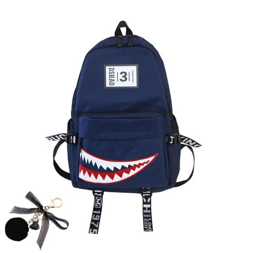 심플 대용량 데일리 백팩 + 가방고리 HL203
