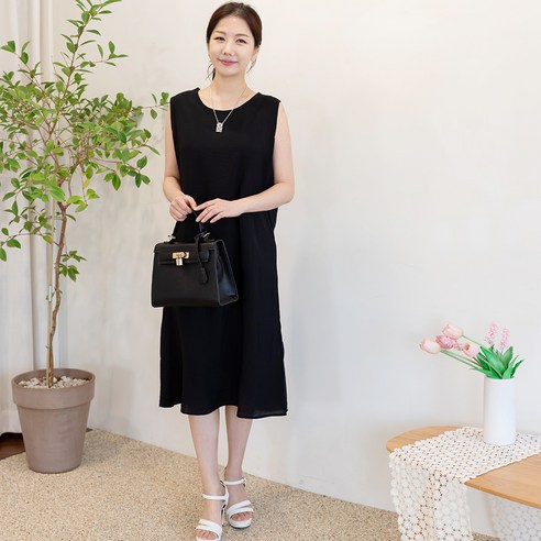 여성용 인견 폴라 나시 원피스