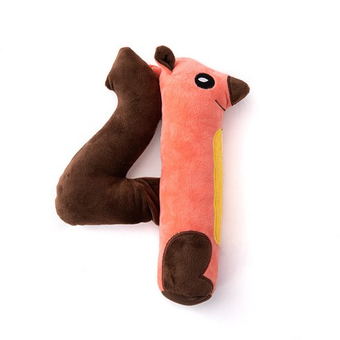 카르노코리아 강아지 애니멀 숫자 봉제인형 장난감, 숫자4, 1개