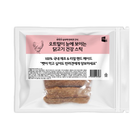 펫컴 오트밀이 눈에 보이는 반려동물 건강 스틱 300g, 닭고기, 1개