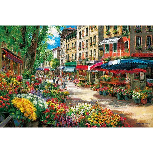 파리의 꽃 시장 직소퍼즐 APP-1000-629, 1000피스, 혼합색상