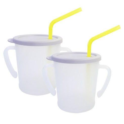 아가프라 뉴 매직 빨대컵 300ml, 2개, NEW 그레이