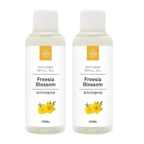 더허브샵 디퓨져 리필 오일 2p 세트, 후리지아블라썸, 100ml, 2개