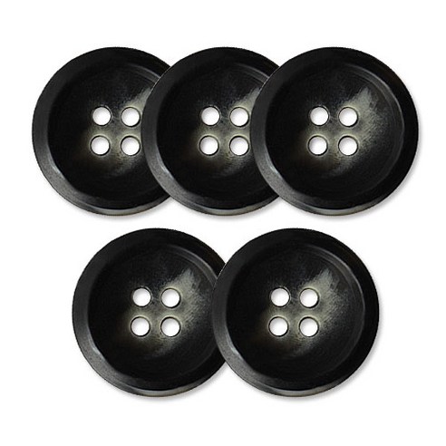 동대문단추왕 고급 무광 코트 가디건 단추 28mm, 코트라, 5개, 블랙 코트라