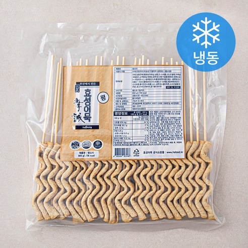 효성어묵 평꼬치 어묵 (냉동), 800g, 1팩 - 볼/꼬치/봉어묵 | 쿠팡