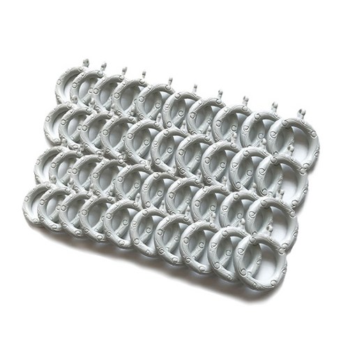 끌래망스 넝쿨 커튼링 25mm 40p, 화이트, 1개