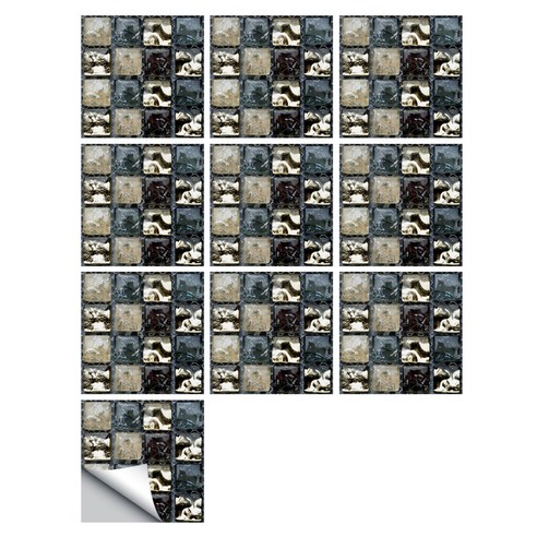 피삼십일 모자이크 타일 시트지 10p, 25