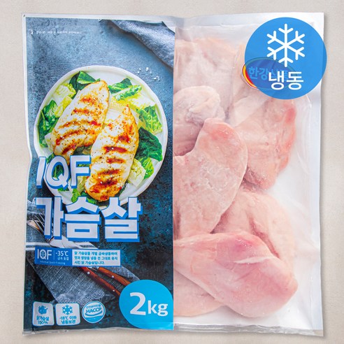 한강식품 IQF 닭가슴살 (냉동), 2kg, 1개