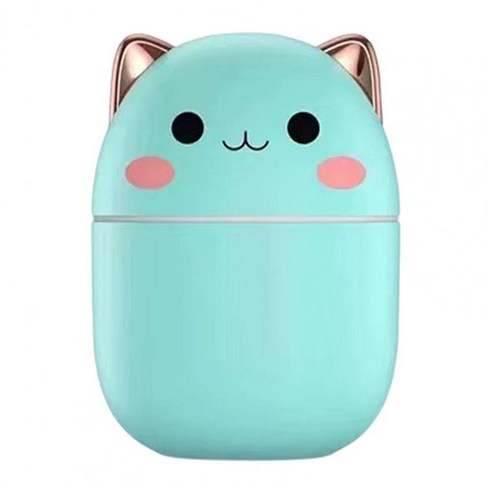 유니영 USB 미니캣 무드등 가습기 200ml, UNH200MC(그린)