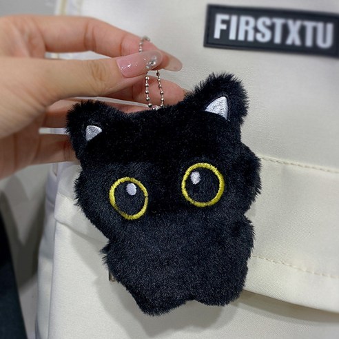 제이블룸 고양이 키링, 블랙, 1개, 11.5cm