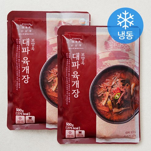 보양옥 대파 육개장 (냉동), 500g, 2봉
