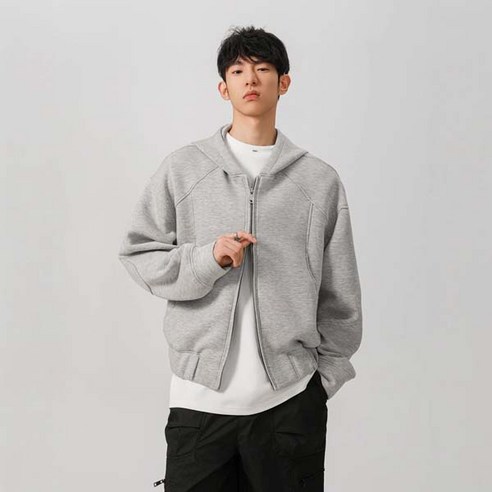 선빛 남성용 퍼브 투웨이 후드 집업