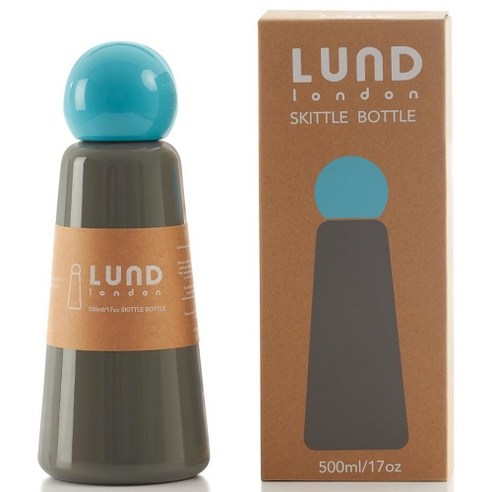 룬드런던 스키틀보틀 보온보냉병, 다크그레이 + 스카이블루(7092), 500ml