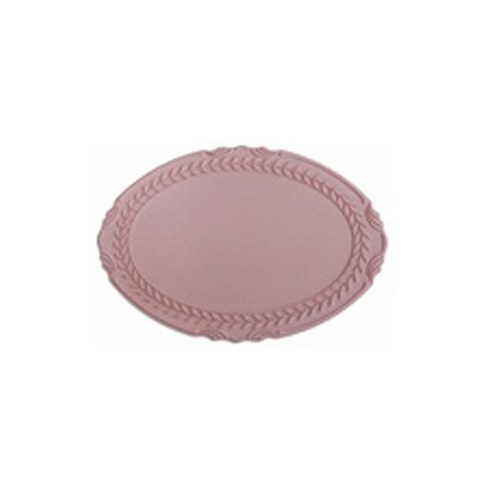 시라쿠스 로렐 리프 실리콘 방수 테이블 매트, 로렐 핑크, 44 x 30 cm, 1개