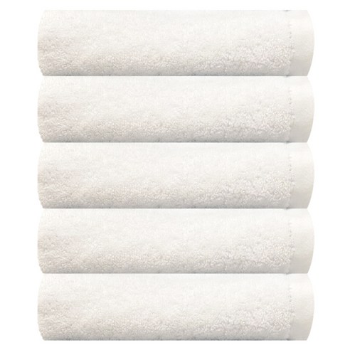 송월타월 호텔수건 170g 30수 면사, 백색, 5개