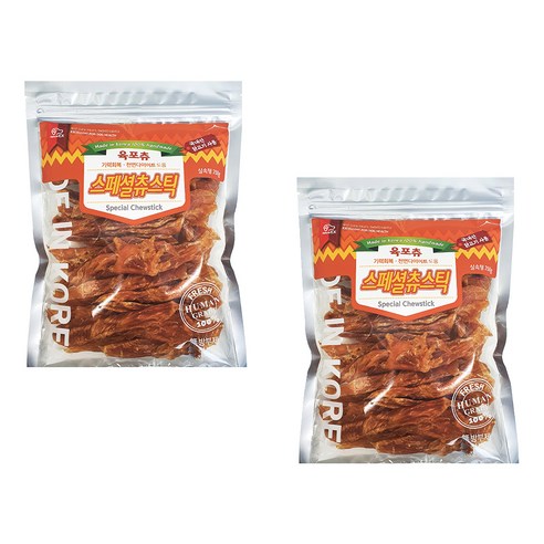 강아지 스페셜츄스틱 육포 간식 250g, 2개, 닭고기