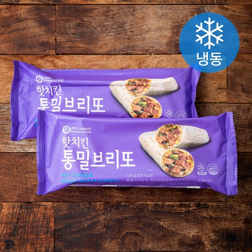 핫치킨 통밀 브리또 (냉동), 125g, 2개