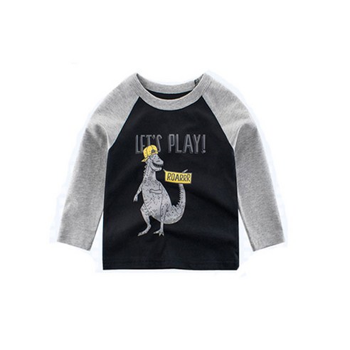 더메르시 아동용 칼라 공룡 시리즈 싱글 티셔츠