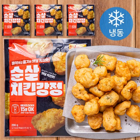 비비큐 순살 치킨강정 (냉동), 200g, 4팩