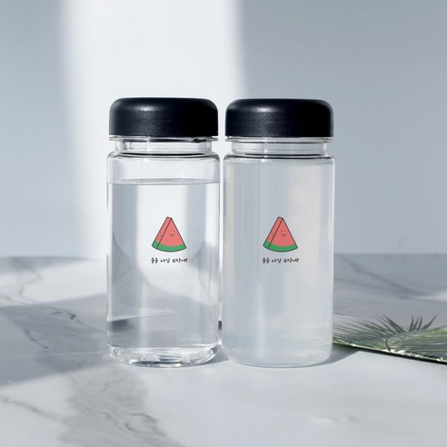 가쯔 마이보틀 무지 물병 텀블러 2p + 스티커 2p 세트, 수박, 400ml, 1세트