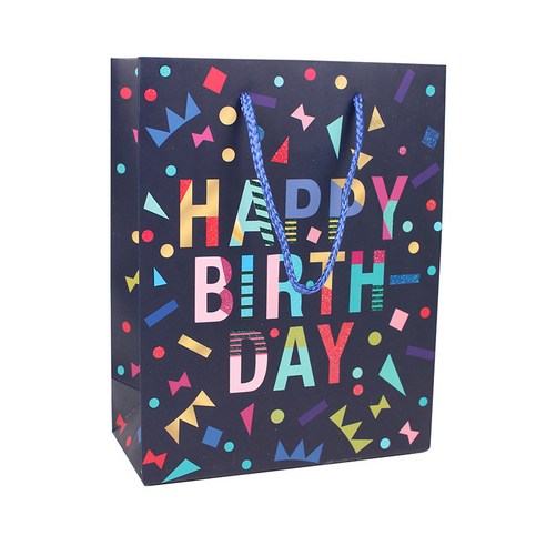 라이프퀄업 생일 종이가방 5p, 네이비