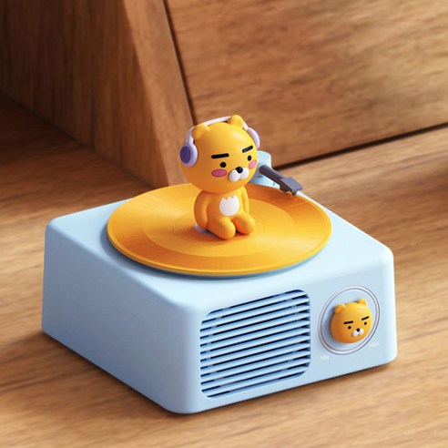 카카오프렌즈의 턴테이블 블루투스 스피커: 우아한 디자인, 뛰어난 음향성