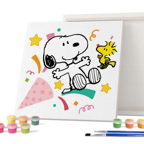 아이러브페인팅 피너츠 DIY PAINTING 25 x 25 cm, 스누피 파티, 1개