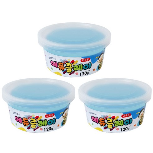 에듀클레이 낱색 3p, 연한하늘, 120g