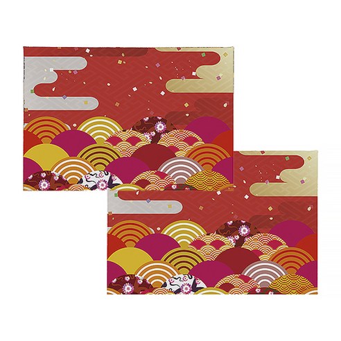 패턴 기본 테이블 매트 2p, 6번, 45 x 45 x 0.3 cm