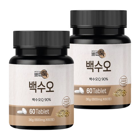 초담식품 쁘띠톡 백수오 36g, 60정, 2개