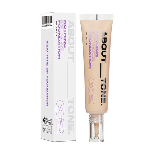 어바웃톤 낫띵 벗 누드 파운데이션 30ml, 02 라이트, 1개