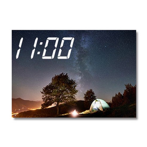 홈마인 LED 캔버스 프린팅 액자 시계 캠핑, A3-HM-CAMPING-07