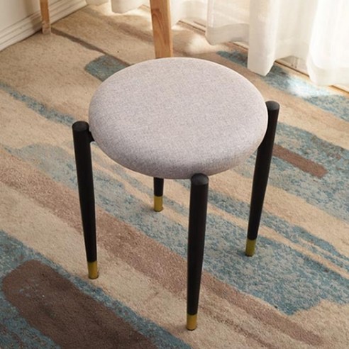 YOU&ME 북유럽 심플 철제스툴, 그레이