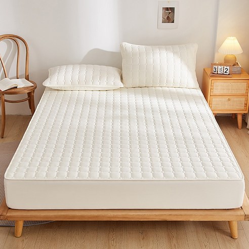 쾌적한 숙면과 매트리스 보호를 위한 최고의 선택, 베오라 스퀘어 누빔 침대 방수 커버