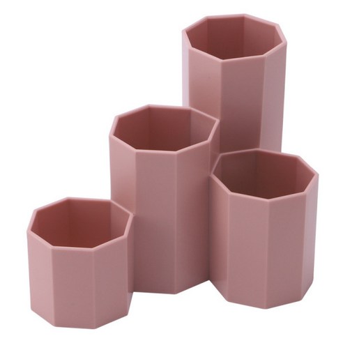 헤이조이 계단형 4단 책상정리함 연필꽂이, 1개, 딥핑크