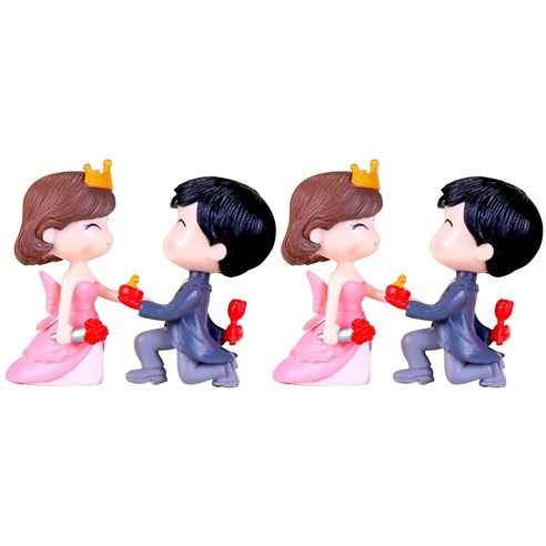 아침향기 청혼 부부 피규어 2p, 핑크