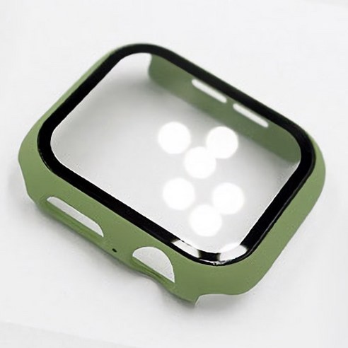알피나케이스 애플워치 강화 유리 풀커버 컬러 케이스 42mm, 민트