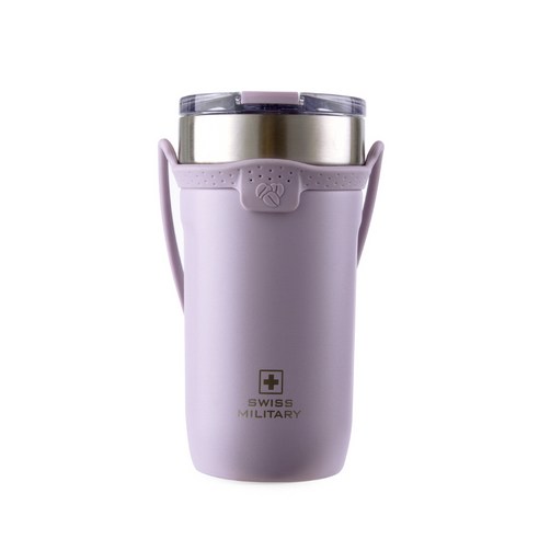 스위스밀리터리 보온 보냉 스트랩 텀블러 OKK-TS530, 라벤더, 530ml