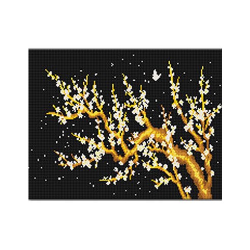 코쿼드 DIY 액자형 보석십자수 세트 40 x 50 cm, DP618 금전수, 1세트