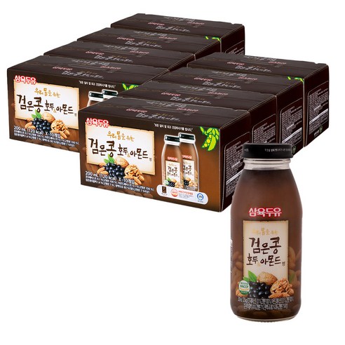 삼육두유 검은콩 호두 앤 아몬드두유, 200ml, 80개