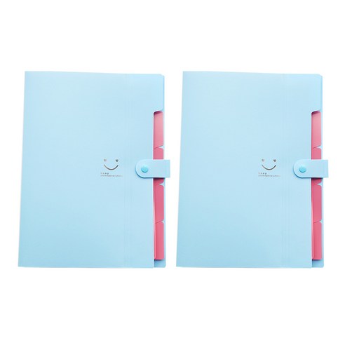 알로데 스마일 캔디 파일 케이스 32.4 x 23.6 x 1.9 cm, TYPE08 스카이, 2개